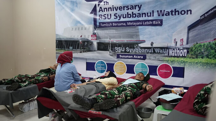 RSU Syubbanul Wathon Gelar Donor Darah dan Cek Kesehatan Gratis Peringati HUT ke