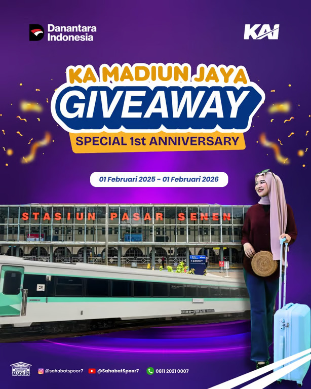 Satu Tahun Melayani KA Madiun Jaya Catatkan 43.387 Penumpang dan Terus Bertransformasi