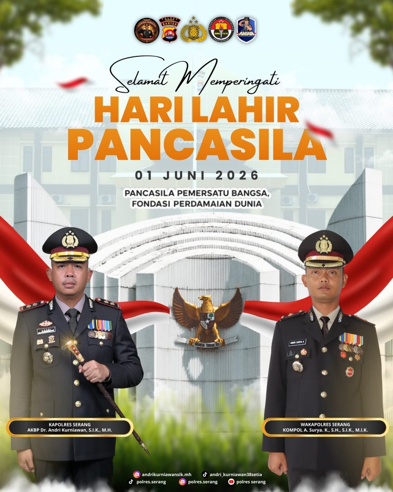 Kapolres Serang dan Jajaran Ucapkan Selamat Hari Lahir Pancasila 1 Juni 2026