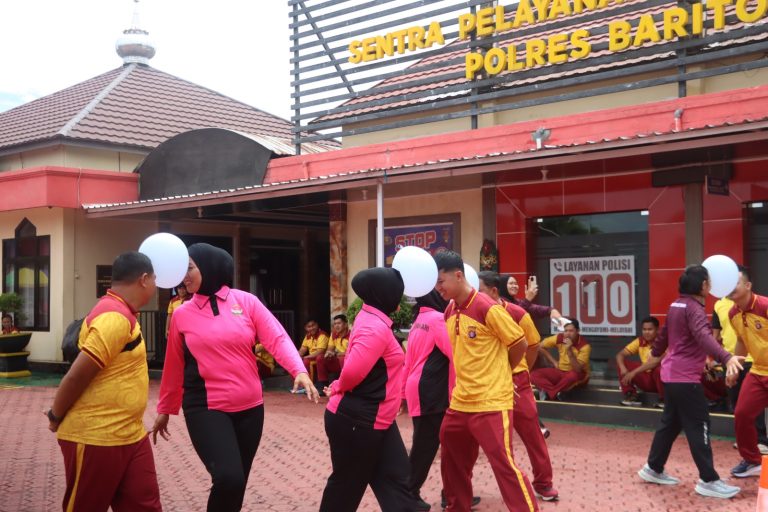 Polres Barito Utara Semarakkan HUT Bhayangkara Ke-80, Olahraga Bersama dan Lomba Internal Pererat Kekompakan Personel
