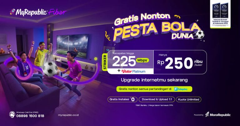 MyRepublic Fiber Hadirkan Akses Gratis Nonton Piala Dunia 2026 untuk Pelanggan
