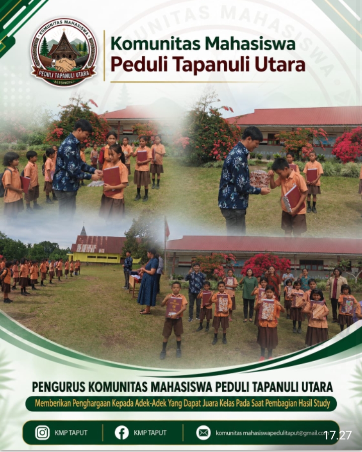Komunitas Mahasiswa Peduli Tapanuli Utara (KMPTU) Berikan Penghargaan kepada Siswa Berprestasi sebagai Bentuk Dukungan terhadap Dunia Pendidikan