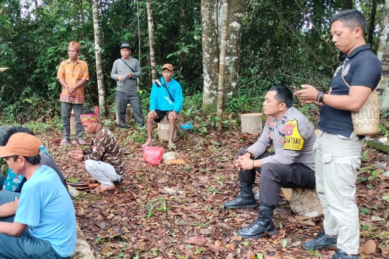 BHABINKAMTIBMAS DESA BALAI RIAM MONITORING PERSIAPAN LAHAN JAGUNG DUKUNG PROGRAM KETAHANAN PANGAN