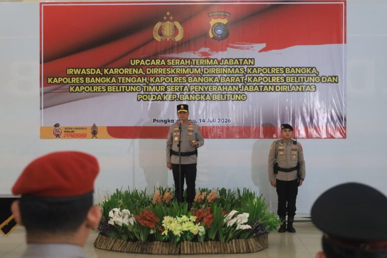 Kapolda Babel Pimpin Sertijab Sejumlah PJU Hingga Kapolres, Berikut Daftar Lengkapnya