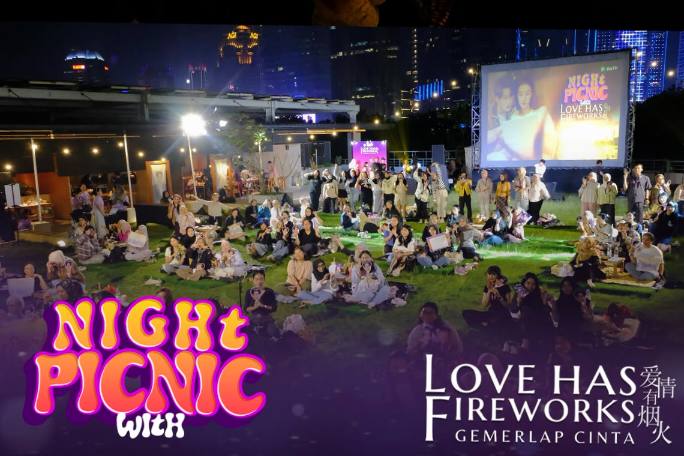 Serunya Nobar Dracin Berkonsep Piknik di GBK, WeTV Gelar Night Picnic “Love Has Fireworks” dengan City View Jakarta