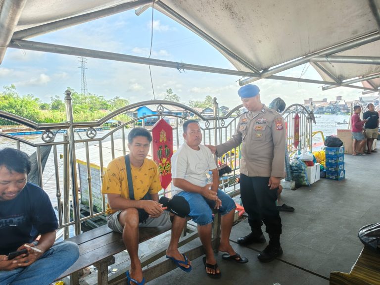 Pastikan Keamanan Transportasi Air, Sat Polairud Polres Sukamara Pantau Area Pelabuhan Speed Boat