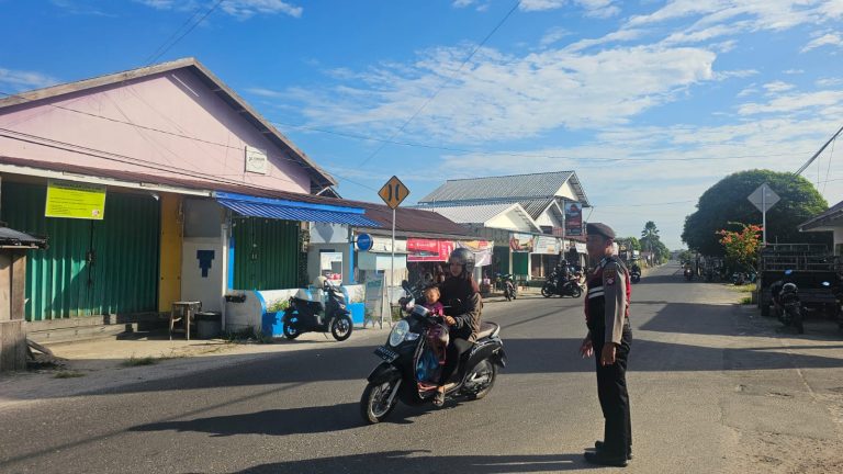 Pertebal Pengawasan Jalur Utama Perkotaan, Sat Samapta Polres Sukamara Siaga Pagi Hari