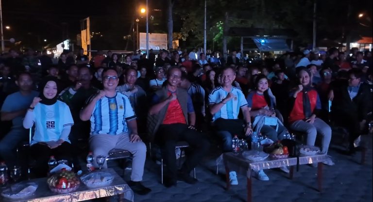 Kapolres Gunung Mas Hadiri Nobar Final Piala Dunia 2026 yang Penuh Kebersamaan
