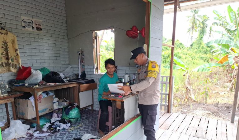 Polsek Kahayan Kuala Gelar Sosialisasi Kamtibmas, Imbau Warga Tetap Waspada dan Proaktif