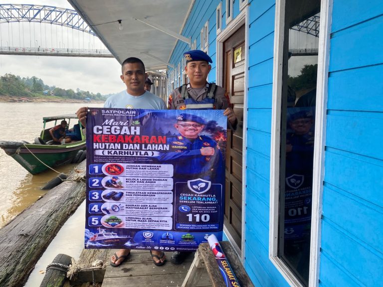 Jaga Keselamatan Perairan DAS Barito, Satpolairud Polres Barito Utara Gencarkan Sambang Polmas
