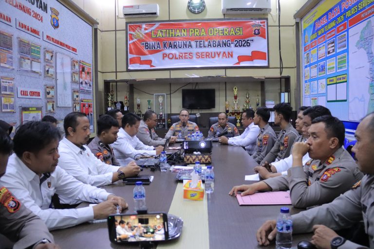 KAPOLRES SERUYAN PIMPIN LATIHAN PRA OPERASI AMAN NUSA II 2026, PERKUAT KESIAPAN PENANGANAN KARHUTLA