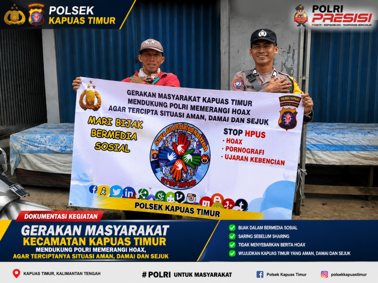 Cegah Berita HOAX, Polsek Kapuas Timur Sosialisasikan HPUS.