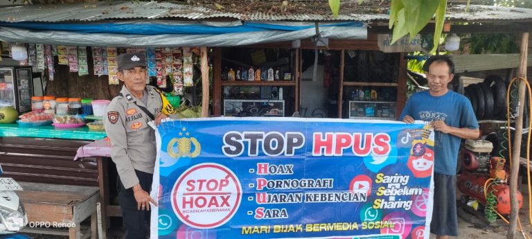Cegah Penyebaran Hoaks Di Masyarakat Polsek Kapuas Hilir Rutin Laksanakan Sosialisasi Anti Hpus