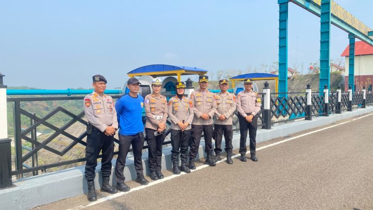Kapolres Lebak Tinjau Langsung Bendungan Karian, Pastikan Kesiapan Sumber Air Hadapi Karhutla