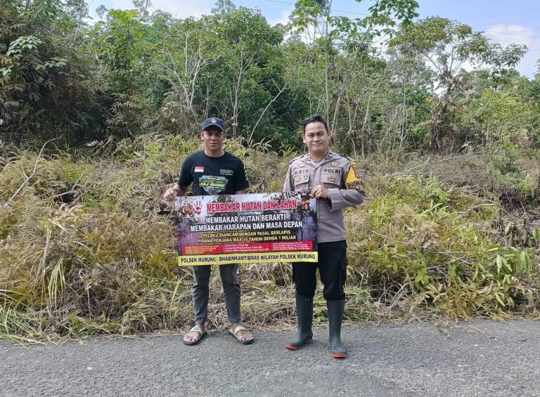Polsek Murung Sosialisasi Larangan Karhutla Di Desa Muara Jaan