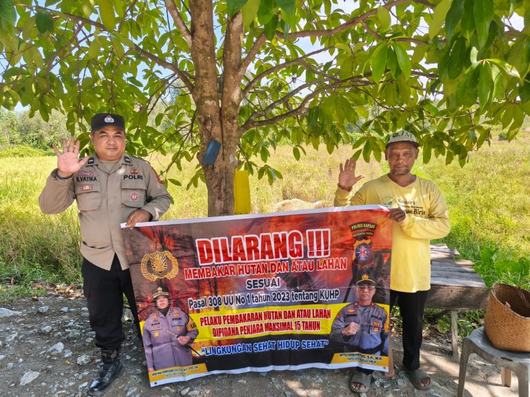 “Cegah Karhutla” Polsek Kapuas Timur Rutin Sosialisasi dan Imbau Masyarakat Tidak Membakar Hutan dan Lahan