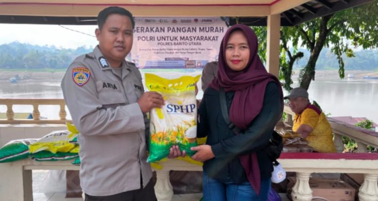 Polres Barito Utara Hadir untuk Masyarakat, Gerakan Pangan Murah Sediakan Beras SPHP dengan Harga Terjangkau