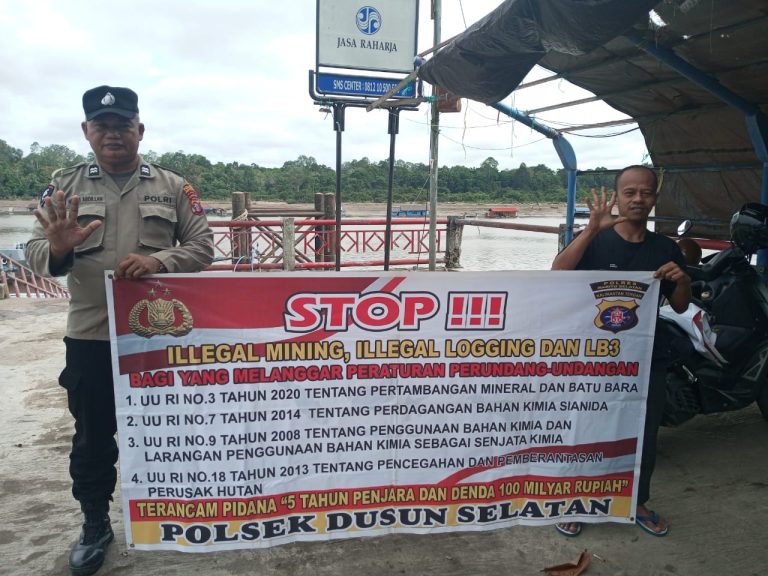 Antisipasi Penambangan Ilegal, Polsek Dusun Selatan Gencar melakukan Sosialisasi Dengan Warga