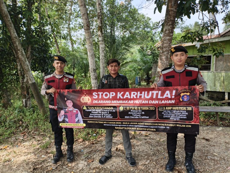 Polres Barito Utara Gencarkan Sosialisasi Maklumat Kapolda Kalteng dan Edukasi Cegah Karhutla