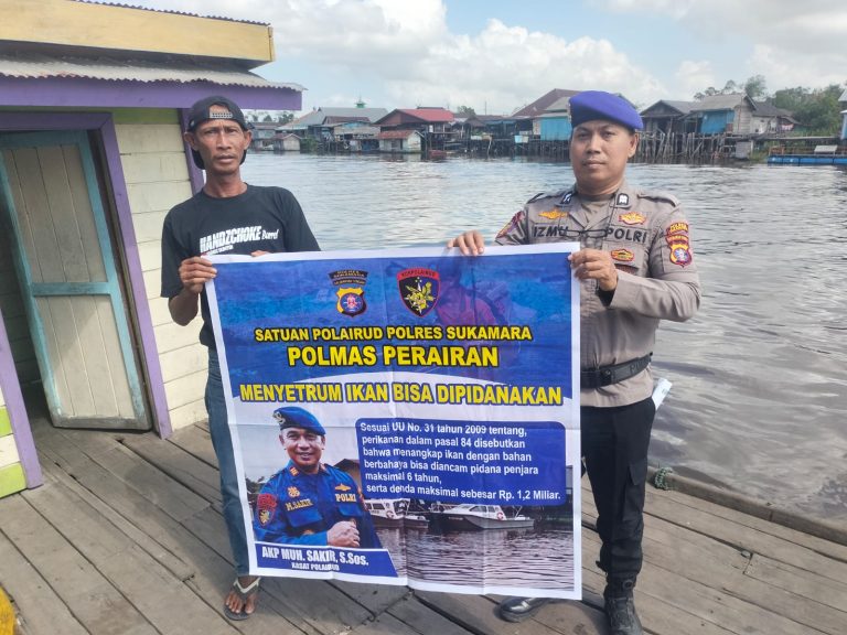 Dekati Masyarakat Perairan, Sat Polairud Polres Sukamara Laksanakan Sambang Dialogis di Pinggiran DAS Jelai
