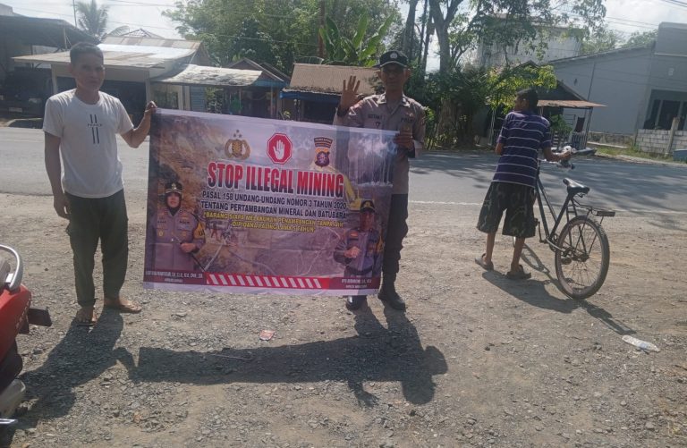 SOSIALISASI LARANGAN ILLEGAL MINING, BERTUJUAN CIPTAKAN MASYARAKAT SADAR AKAN LINGKUNGAN OLEH POLSEK KAPUAS TIMUR