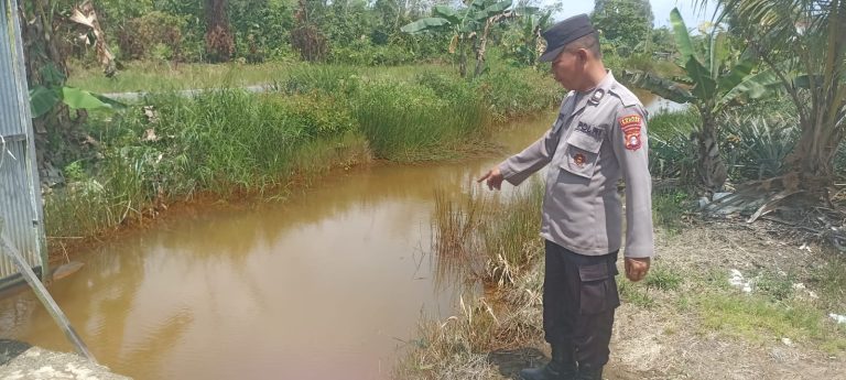Pengecekan Sumber Air Dalam Penanggulangan Karhutla Oleh Personel Polsek Basarang