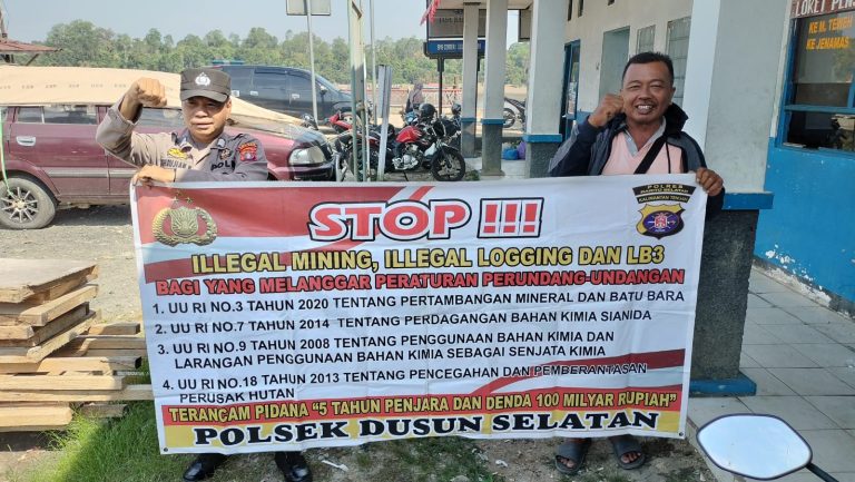 Cegah Penambangan Ilegal, Polsek Dusel Gencar Berikan Imbauan Kepada Warga Masyarakat