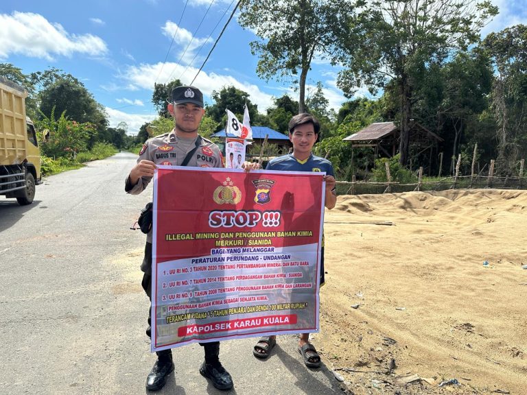 Personel Polsek Dushil Gencar Sampaikan Terkait Larangan Penambangan Tanpa Izin Dengan Warga