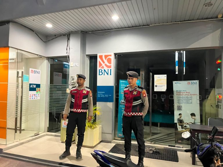 Lindungi Pengguna ATM pada Malam Hari, Sat Samapta Polres Sukamara Tingkatkan Patroli Bank BNI