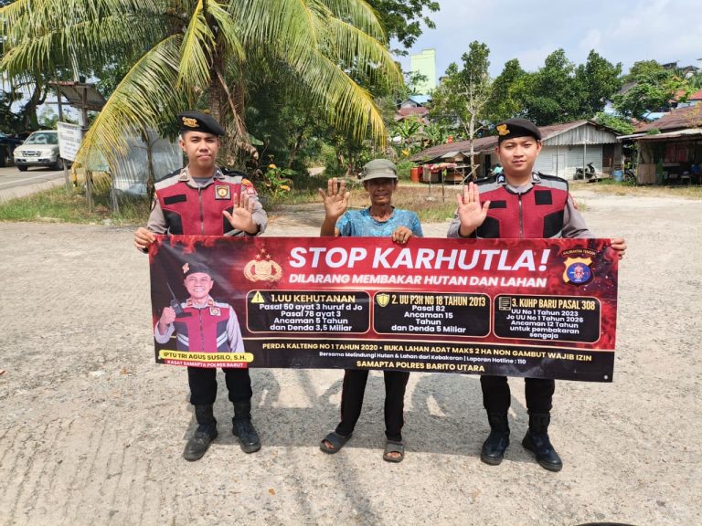 Gencar Antisipasi Karhutla dan Dampak El Nino, Polres Barito Utara Masifkan Edukasi Maklumat Kapolda Kalteng ke Masyarakat