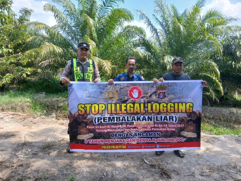 SOSIALISASI PENEBANGAN HUTAN SECARA LIAR (ILEGAL LOGING) OLEH PERSONIL POLSEK PULAU PETAK