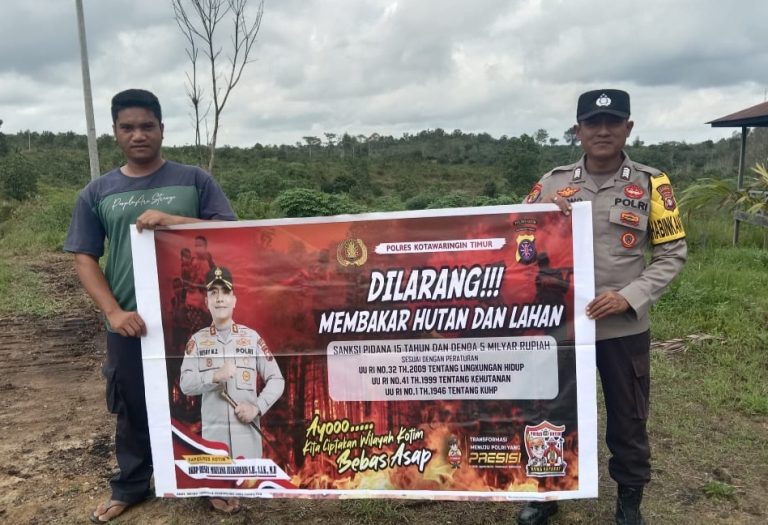 Cegah Karhutla, Polsek Telawang Tingkatkan Sosialisasi Karhutla