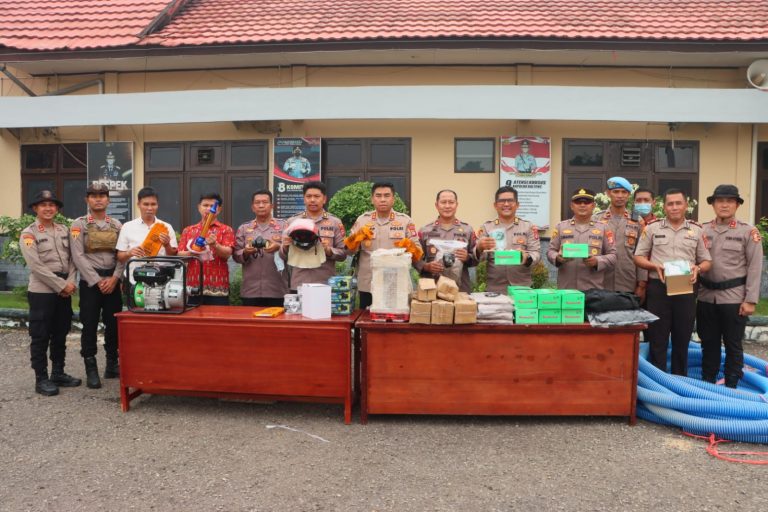 Polres Murung Raya Terima Peralatan Pemadam Karhutla Langsung Dari Slog Polri Melalui Polda Kalteng