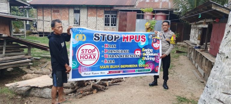 Antisipasi Maraknya Hoaks Polsek Kapuas Hilir Rutin Laksanakan Sosialisasi Anti HPUS Kepada Masyarakat