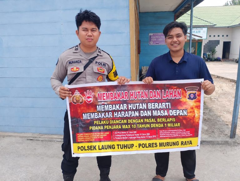 Bhabinkamtibmas Sosialisasi Larangan Membakar Lahan Ke Warga Kel. Muara Laung I