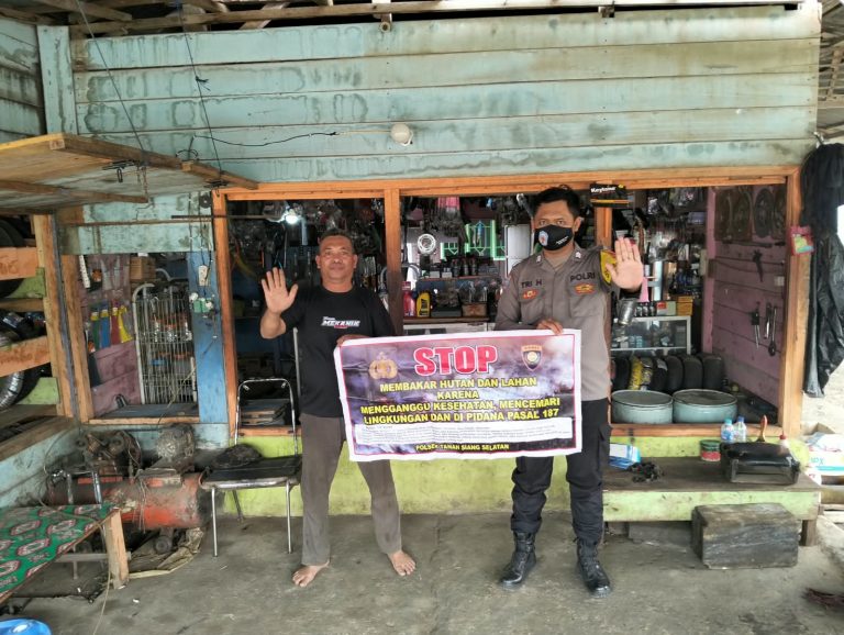 Bhabinkamtibmas Polsek Tanah Siang Selatan Sosialisasikan Larangan Membakar Lahan Ke Warga Datah Kotou