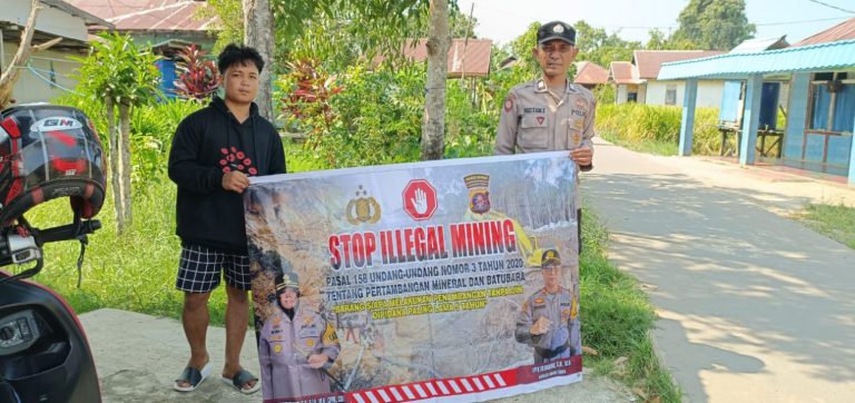 SOSIALISASI LARANGAN ILLEGAL MINING, BERTUJUAN CIPTAKAN MASYARAKAT SADAR AKAN LINGKUNGAN OLEH POLSEK KAPUAS TIMUR