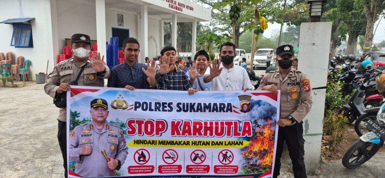 Sat Binmas Polres Sukamara Sosialisasikan Larangan Karhutla kepada Jemaat Gereja, Ajak Masyarakat Bersama Jaga Lingkungan
