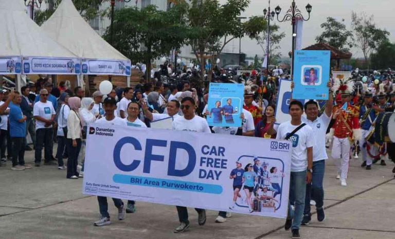BRI Area Purwokerto Gelar Car Free Day, Dorong Gaya Hidup Sehat dan Pemberdayaan UMKM