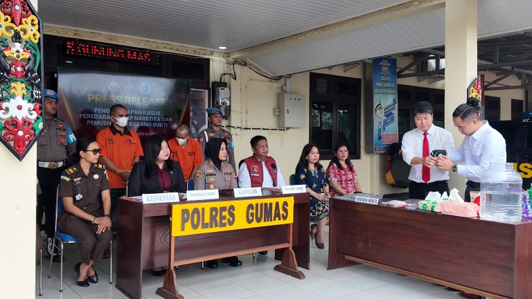 Polres Gunung Mas Musnahkan Barang Bukti Shabu dari Dua Perkara
