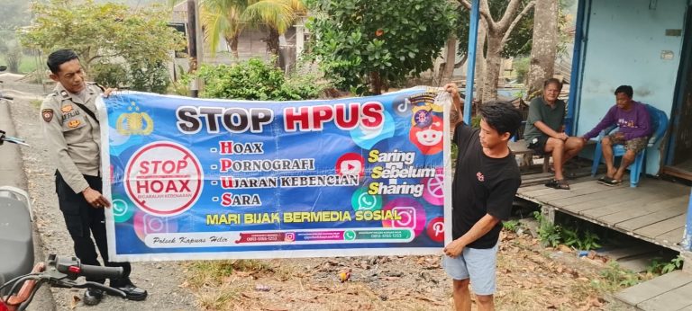 Antisipasi Penyebaran Hoaks Di Masyarakat Polsek Kapuas Hilir Rutin Laksanakan Sosialisasi Anti HPUS