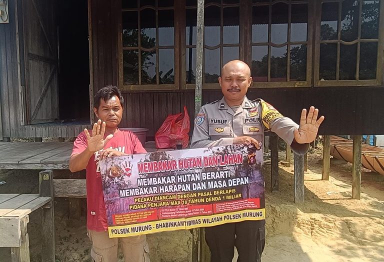 Penyuluhan Stop Kebakaran Hutan dan Lahan Di Muara Bumban Gencar Dilakukan Bhabinkatibmas