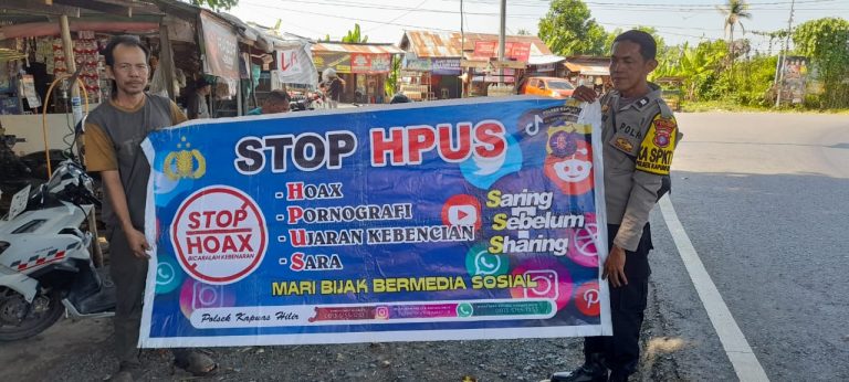 Cegah Maraknya Hoaks Polsek Kapuas Hilir Rutin Laksanakan Sosialisasi Anti HPUS Ke Masyarakat