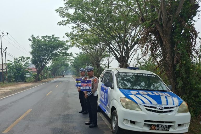 Wujudkan Kamseltibcarlantas Kondusif, Satlantas Polres Kapuas Antisipasi Balapan Liar.