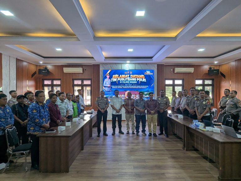 Puslitbang Polri Gelar Penelitian Kamseltibcarlantas di Polres Serang, Libatkan Instansi Terkait dan Elemen Masyarakat