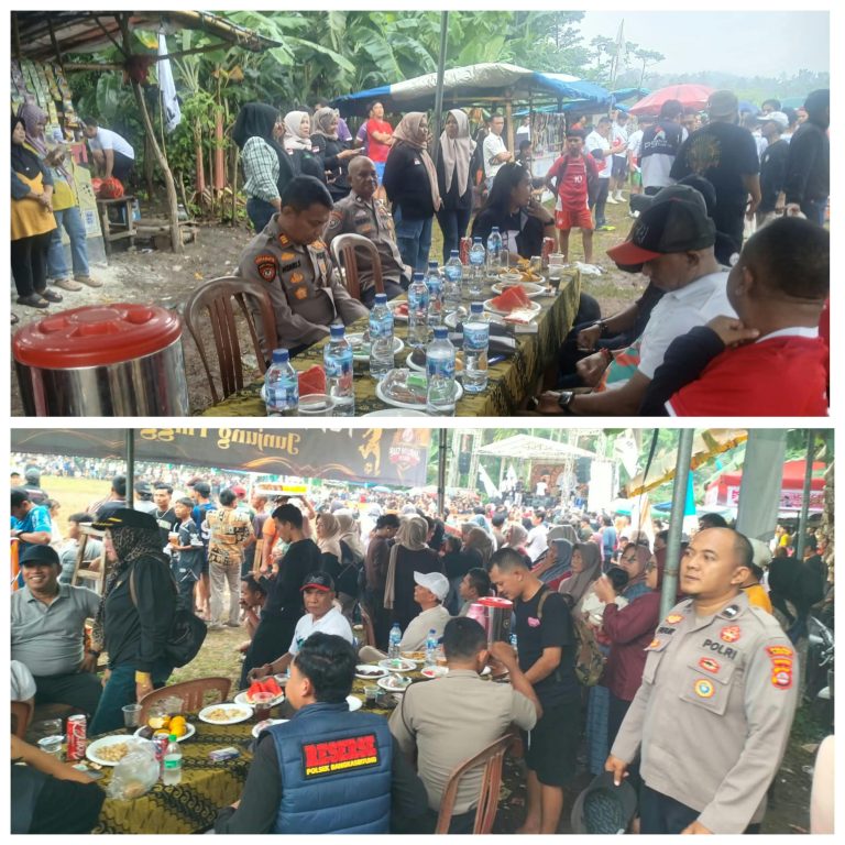 Kapolsek Rangkasbitung Pimpin Pengamanan Final Turnamen Sepak Bola Jarum Cup 2026 Bersama Personel di Desa Pabuaran