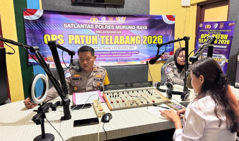 Satlantas Polres Mura Sosialisasi Ops Patuh Telabang 2026 Melalui Radio SMURA FM Puruk Cahu