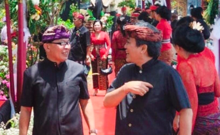 Made Supartha dan Alit Kelakan Hadiri Pernikahan Putri Bupati Tabanan, Sampaikan Do,a dan Harapan Terbaik