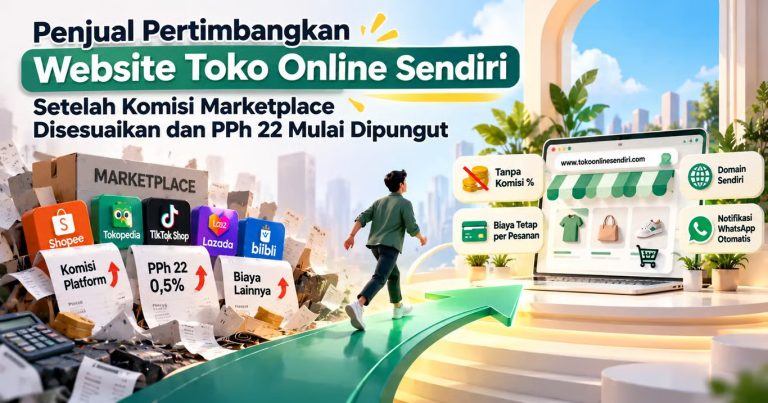Penjual Pertimbangkan Website Toko Online Sendiri Setelah Komisi Marketplace Disesuaikan dan PPh 22 Mulai Dipungut
