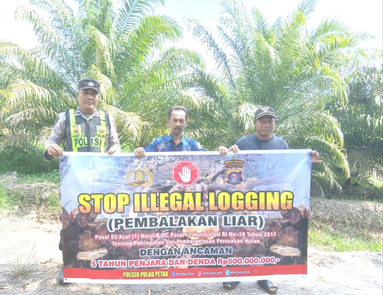 SOSIALISASI PENEBANGAN HUTAN SECARA LIAR (ILEGAL LOGING) OLEH PERSONIL POLSEK PULAU PETAK